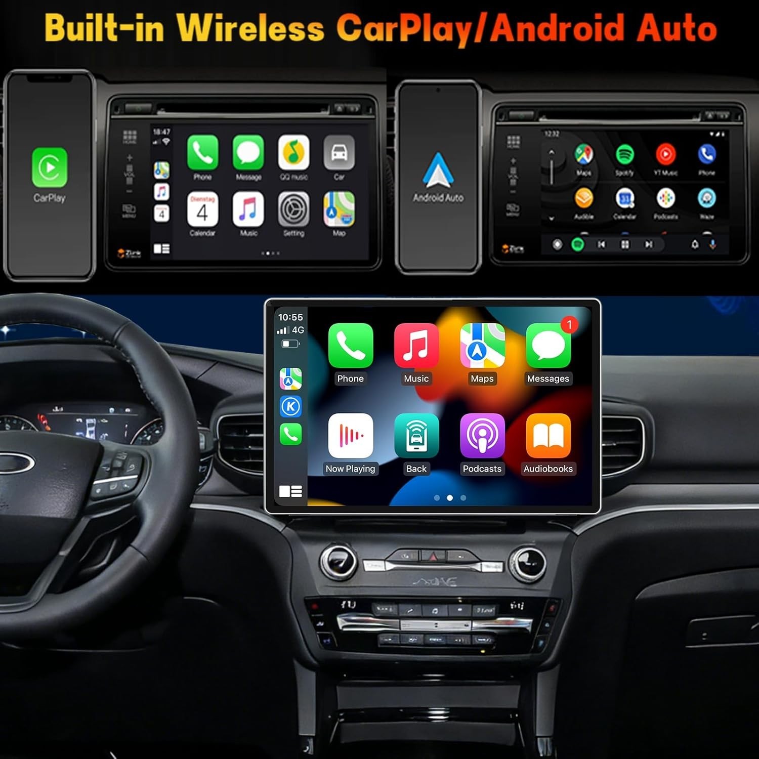 12.5″ Android Car Radio Stereo Carplay GPS SWC Navi For Ford Explorer 2021-2025