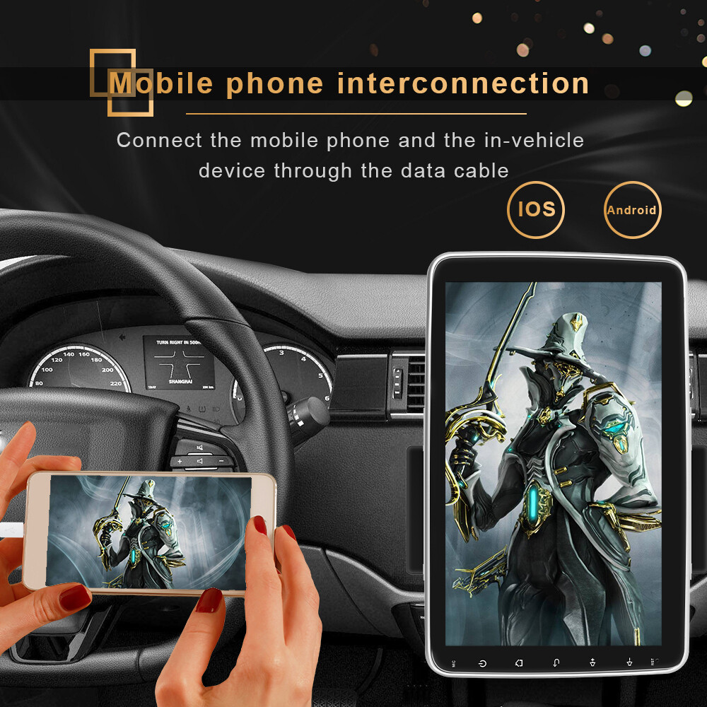 10.1in 2DIN Car Touch Screen Stereo Radio GPS Wifi Player BT Android 15 Camera
