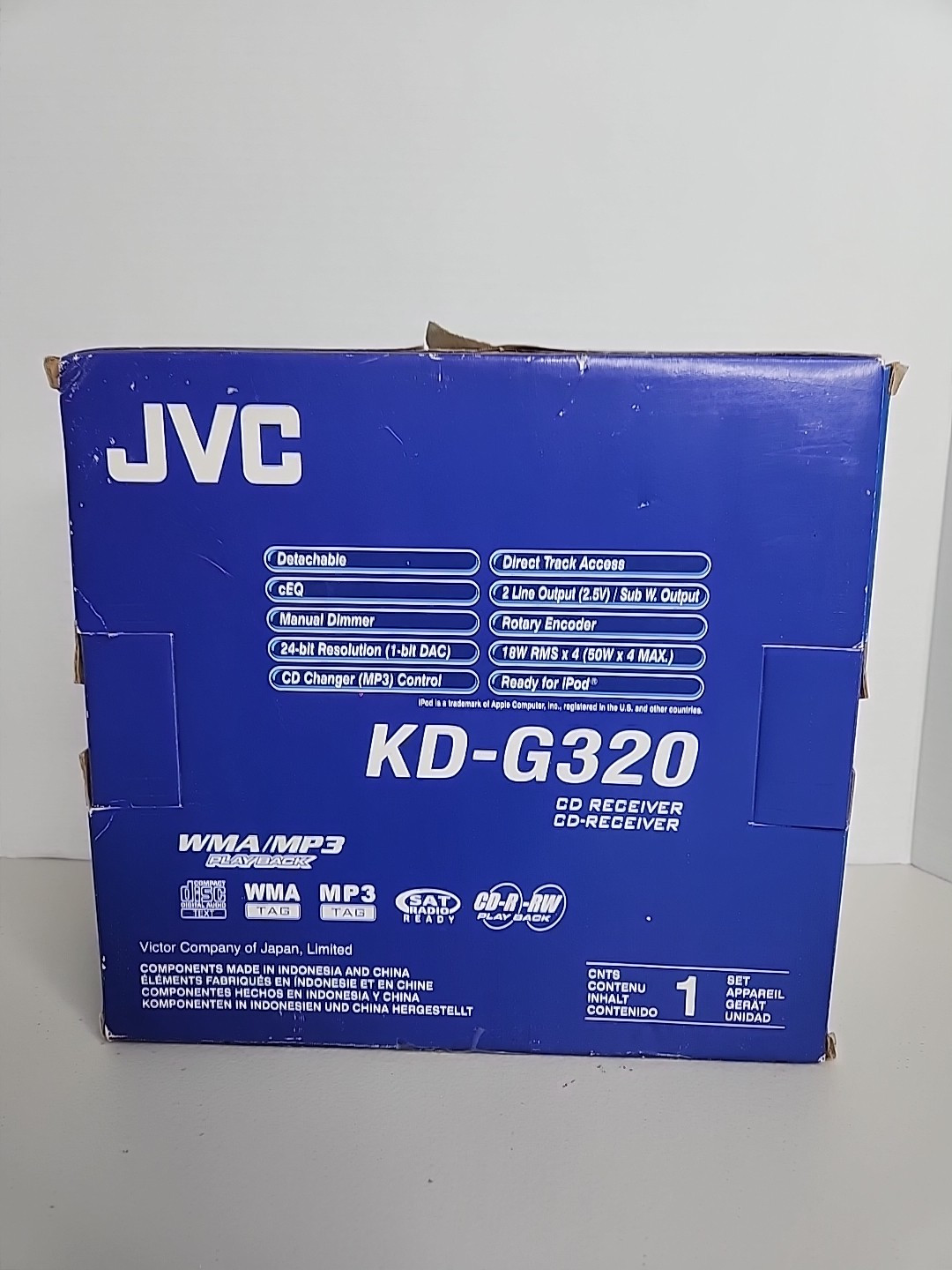 JVC KD-G32O DETACHABLE. IPOD WMA/MP3/CD-R-RW PLAYBACK .