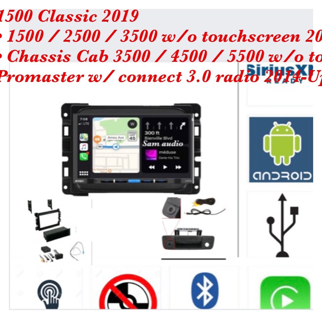 Jensen Stereo Radio Bluetooth W Backup Camera for Dodge Ram 2013-2018