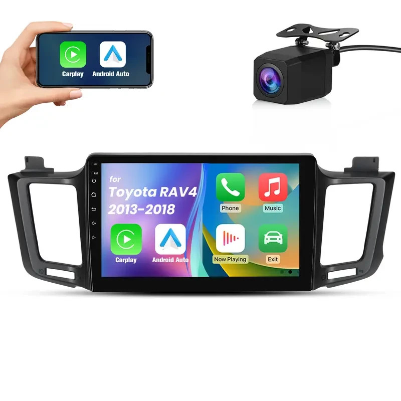 Car Radio Stereo for Toyota RAV4 2013-2018: 8-Core 4GB+64GB 10Inch