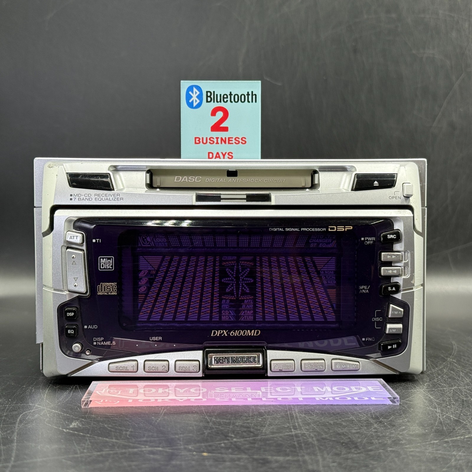 KENWOOD DPX-6100MD Car Audio 2DIN CD MD Player Added Bluetooth Tested JDM Stock