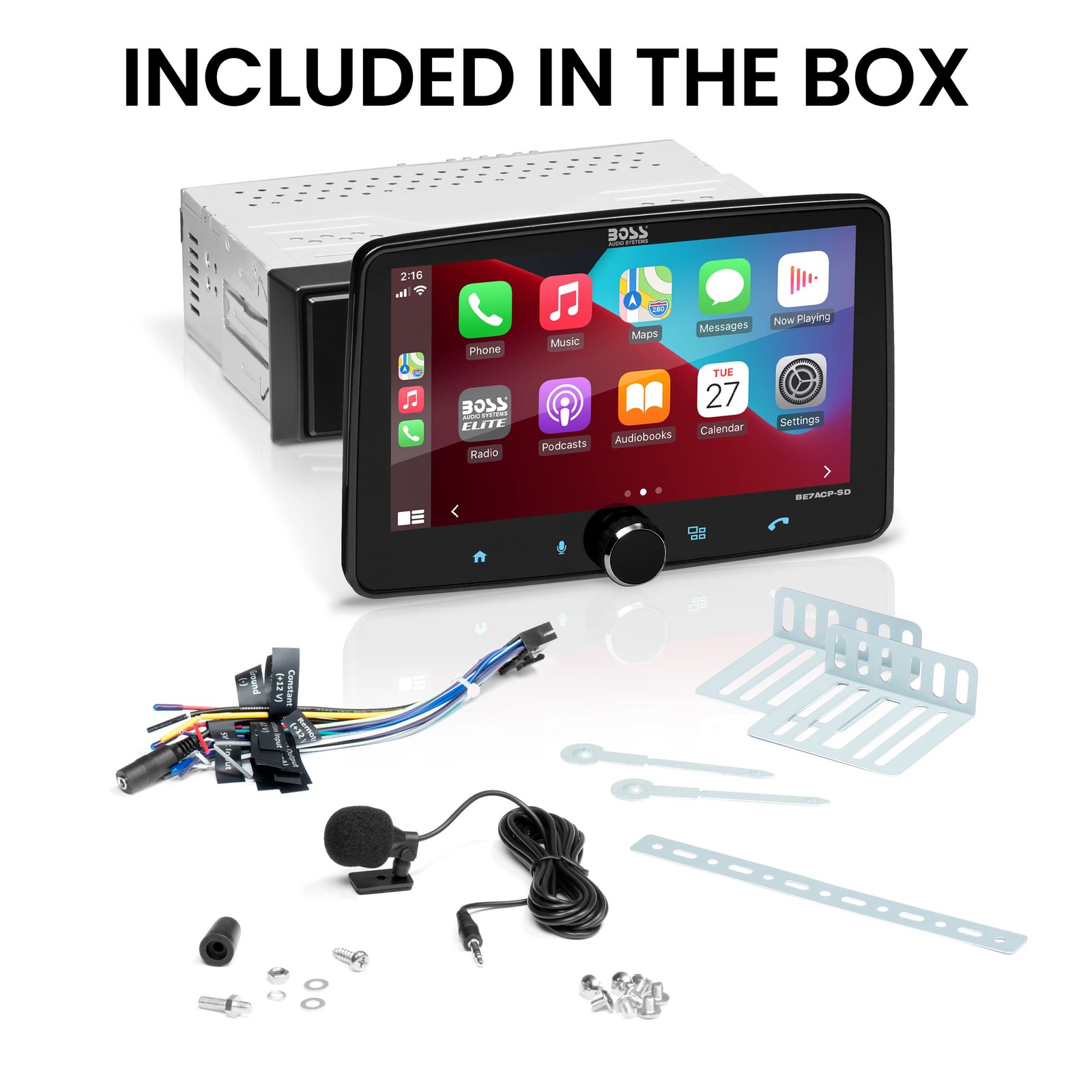 BOSS Audio Systems Elite Series BE7ACP-SD Car Stereo System – Apple CarPlay, …