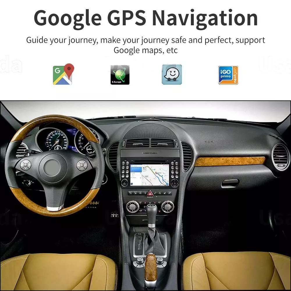 7″ Android 14 Car Radio For Mercedes-Benz SLK R171 2004-2012 GPS Carplay 4+64G