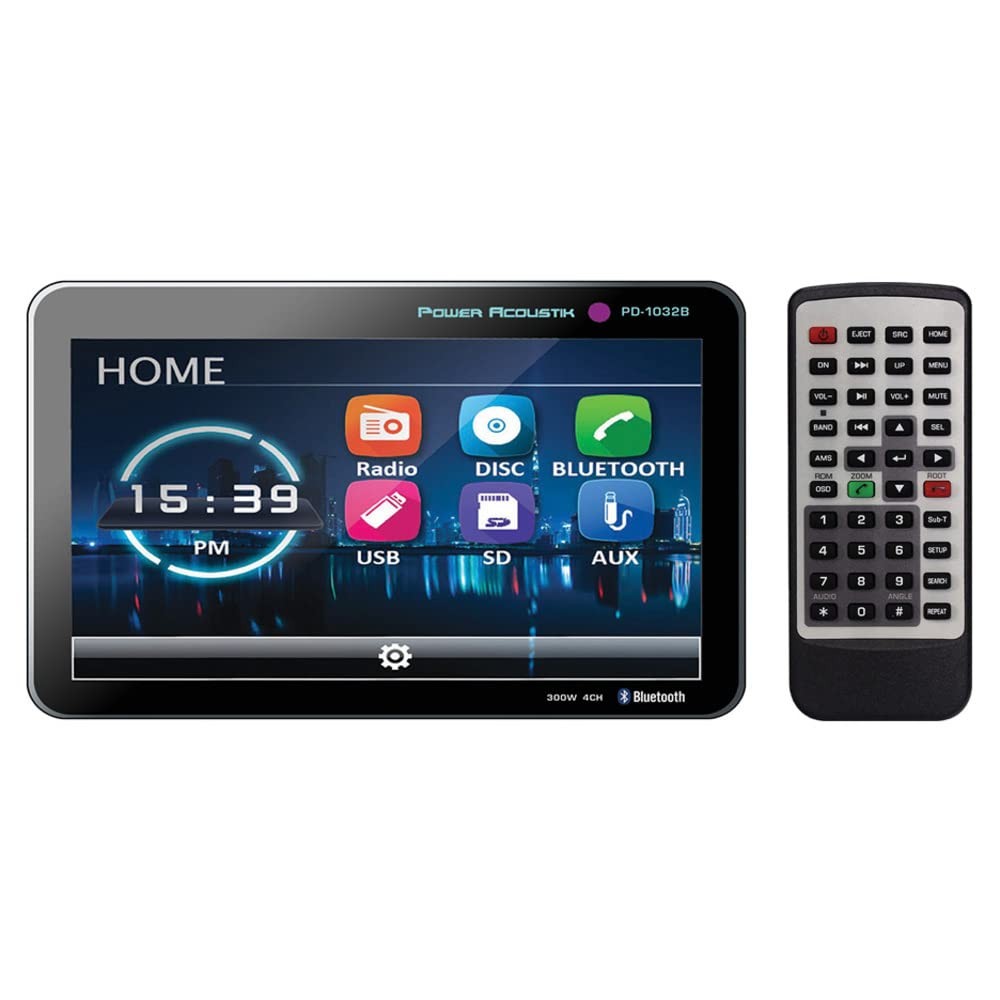 Power Acoustik PD-1032B 2-Din Source Unit with Bluetooth/Detachable 10 Inch LCD