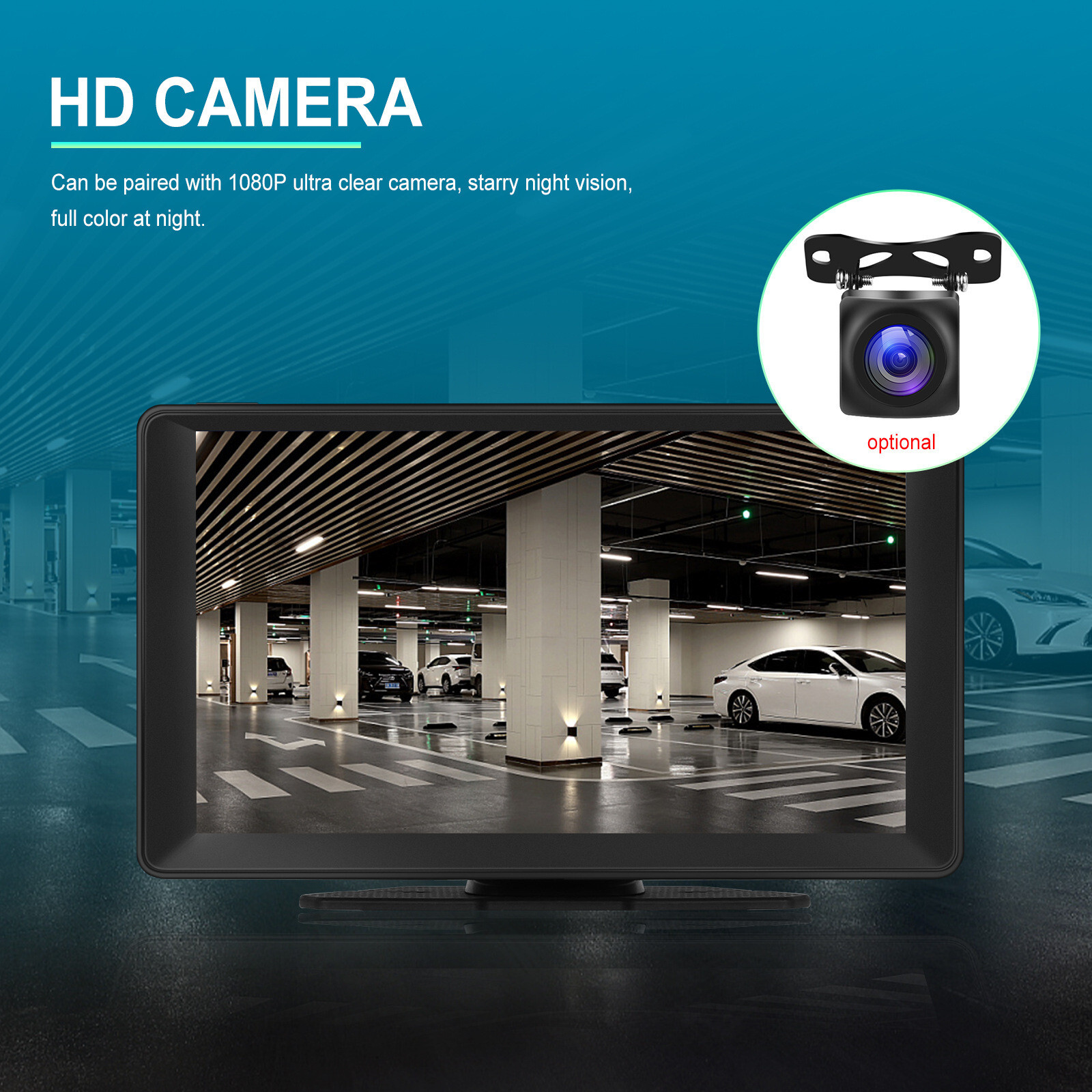 9” 4K Dash Cam Car DVR Video Recorder Monitor Stereo Radio Bluetooth MP5 Player