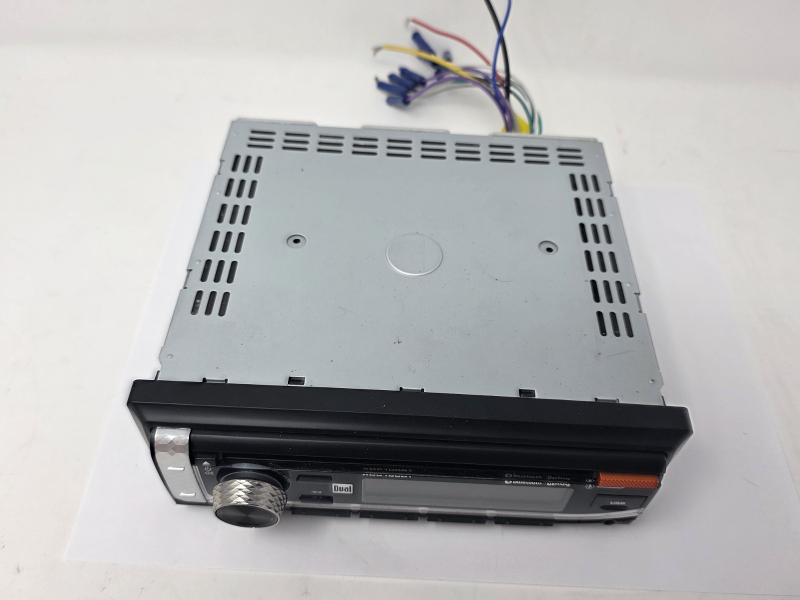 Dual XDC100BT Single DIN Bluetooth CD Car Stereo USB AM/FM w/ Harness