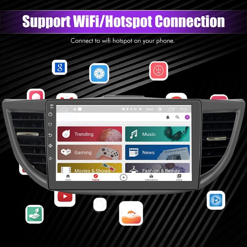 For Honda CRV 2013-2016 Car Screen Carplay Bluetooth Android Auto radio 1280*800