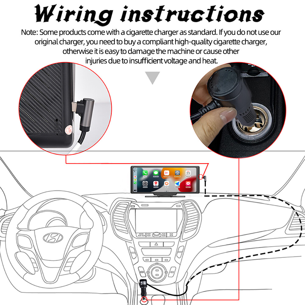 10 inch Double Din ios Wireless carplay Touch Screen GPS Bluetooth Android Auto