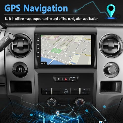 [4+64GB] 8-Core Android Car Stereo for Ford F150 2009-2012 CarPlay Android Auto