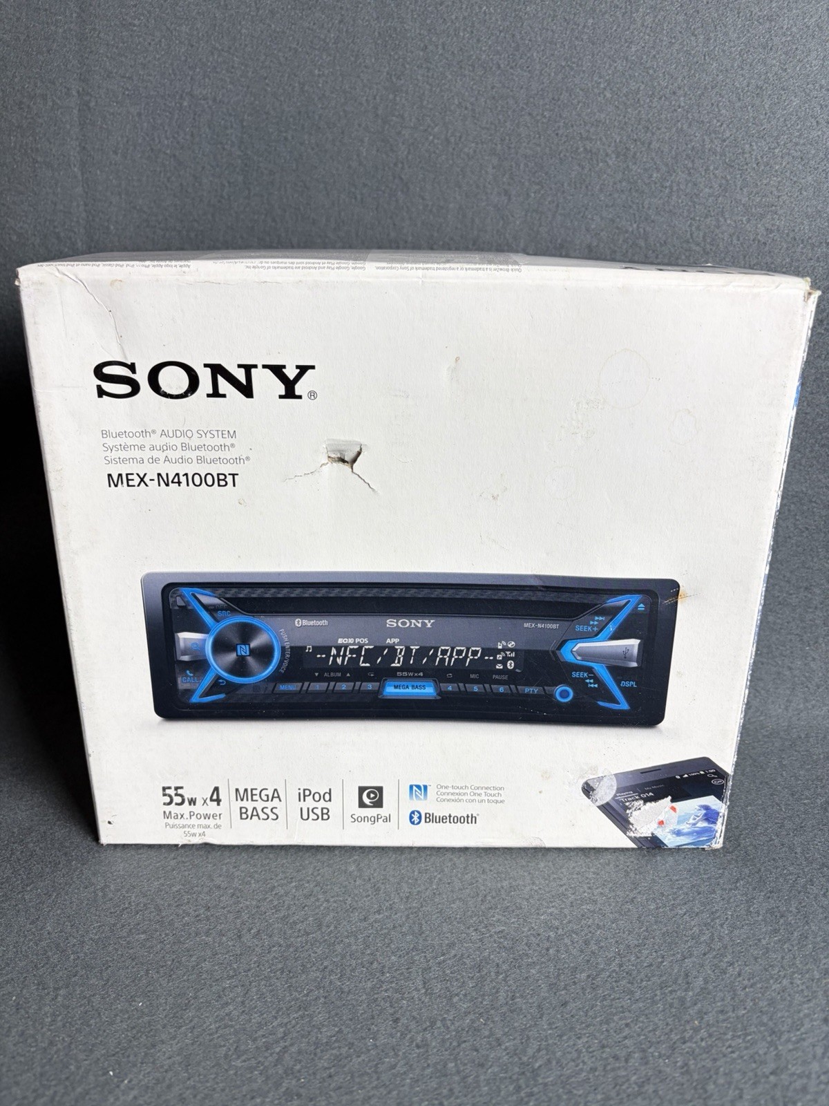 Sony MEX-N4100BT Bluetooth Car Stereo Receiver NFC USB AUX 55W x 4 NIB