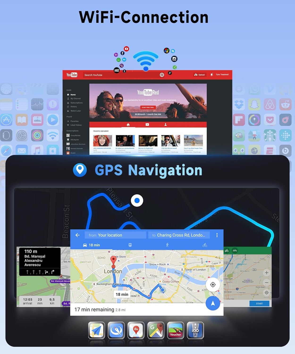 2+32G Carplay Car Stereo GPS Radio For Toyota Tundra 2007-2013 Sequoia 2008-2019