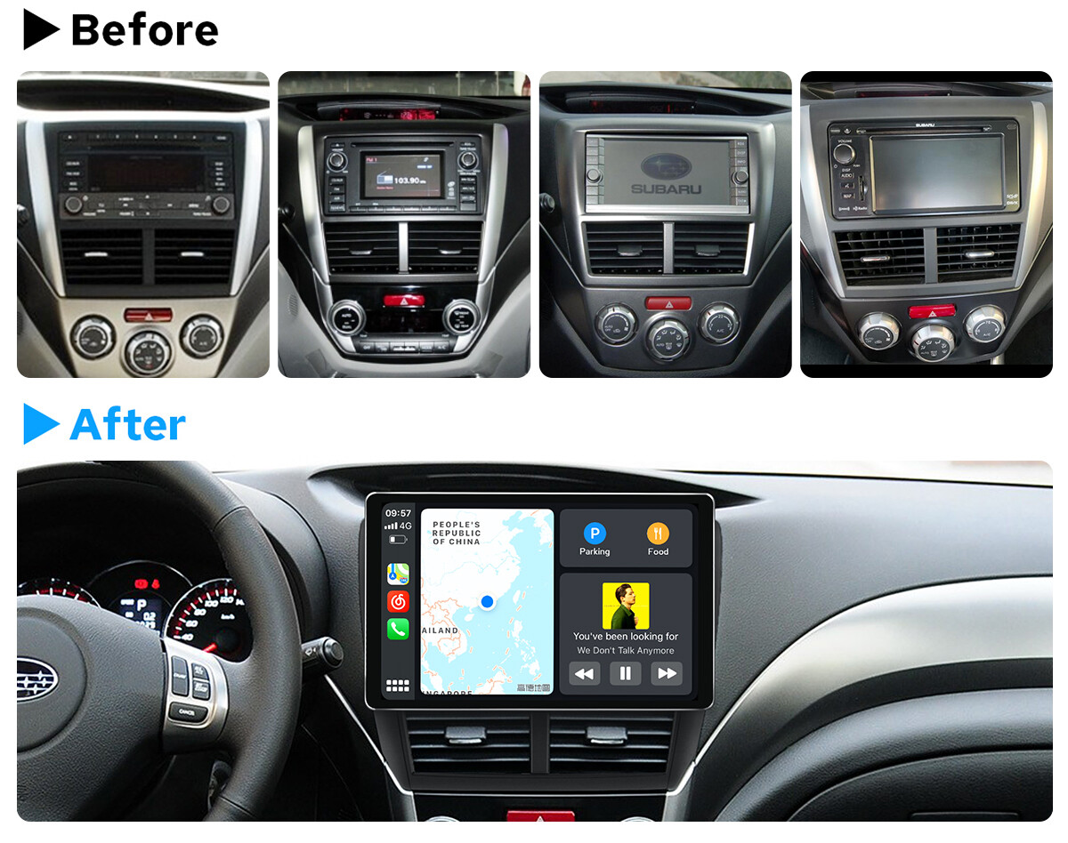 Plug and Play 10.1 Inch 1280X800 Touch Screen For Subaru Forester WRX 2008-2012