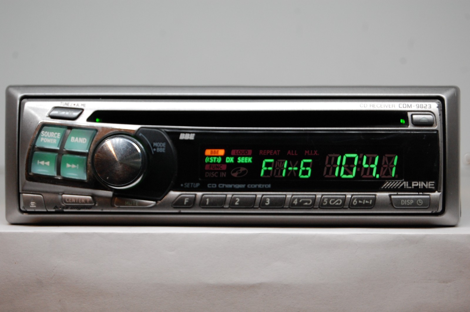 Vintage Alpine CDM-9823 AM/FM/CD player car stereo w/Bluetooth Ferrari Lambo