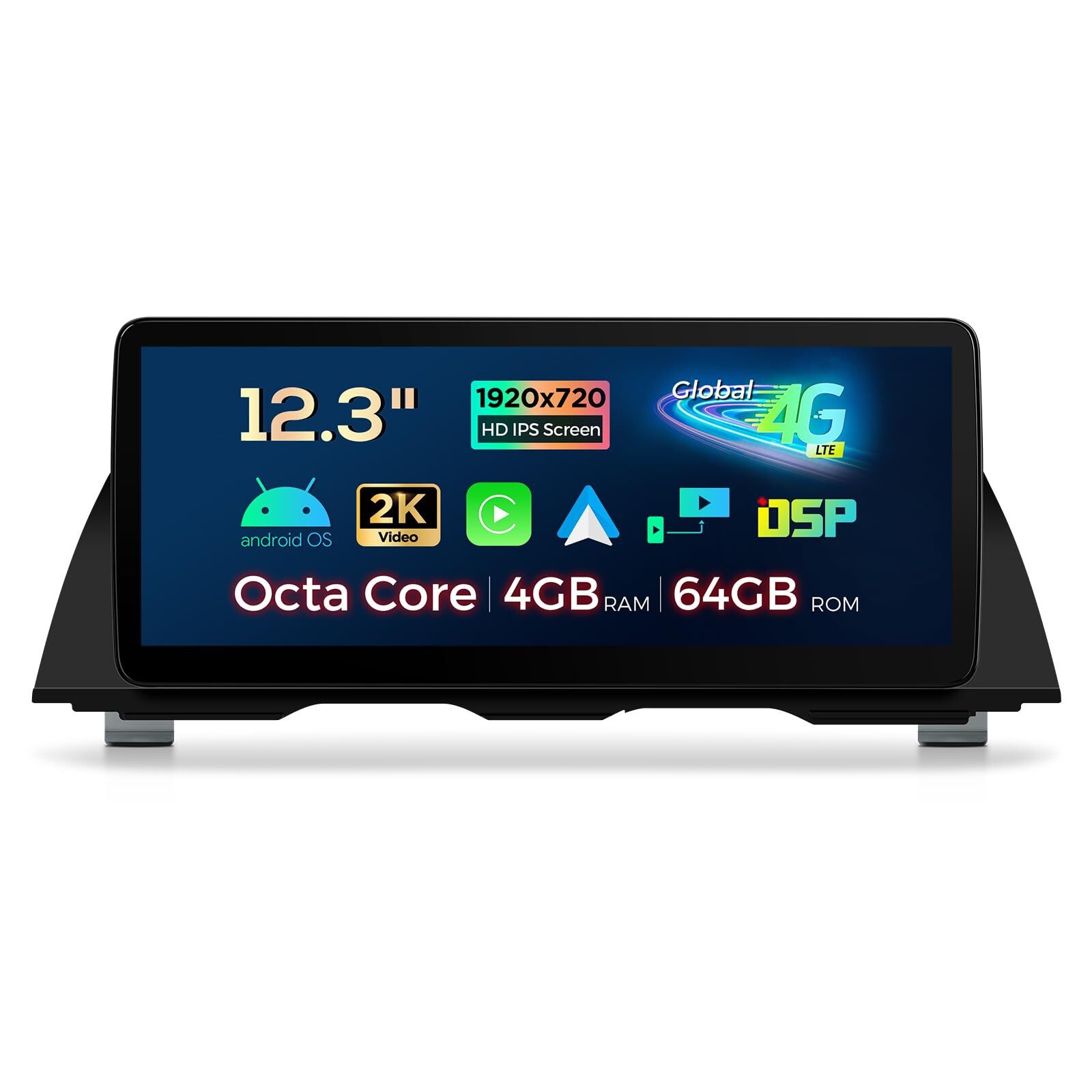 XTRONS 12.3″ Android 14 Car Stereo for BMW 5 Series F10/F11 (2013-2016) Carplay