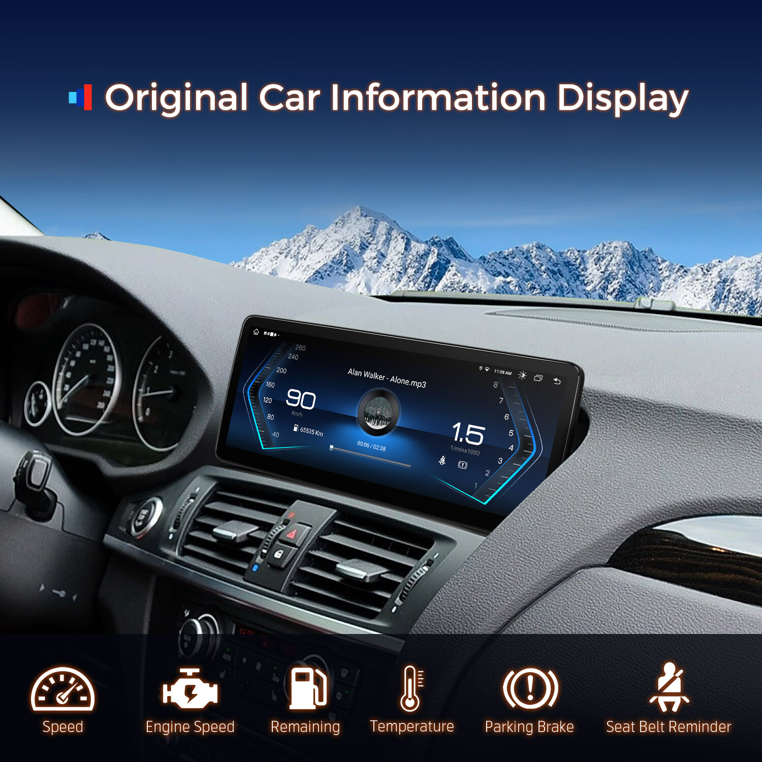 12.3 inch Android 14 8-Core Car Stereo GPS Navi 4G LTE 4+64GB For BMW X3 F25 CIC