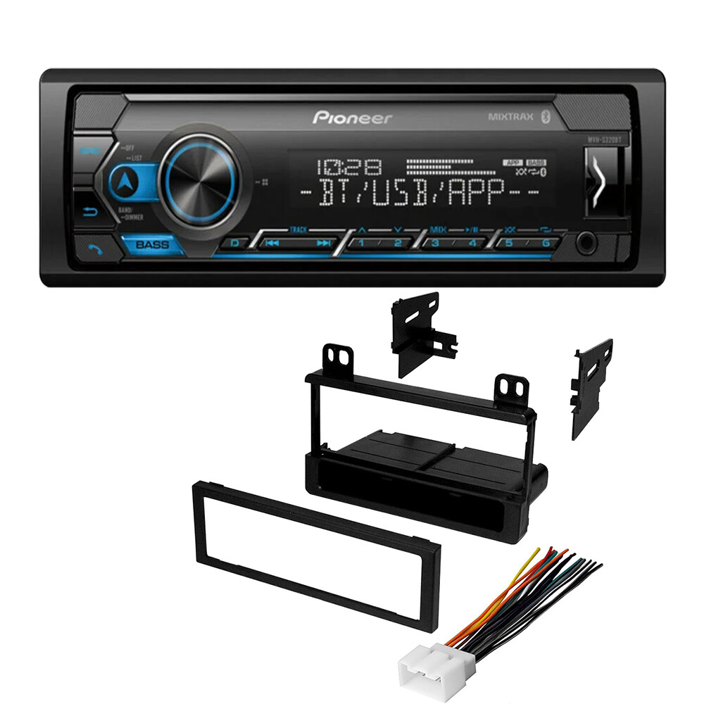 Pioneer Single DIN Car Stereo + Install kit Radio For 2001 – 2004 Mustang