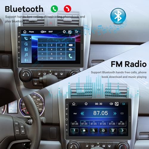 10.1 inch Single Din Car Stereo with CarPlay and Android Auto, 10 inch Touch