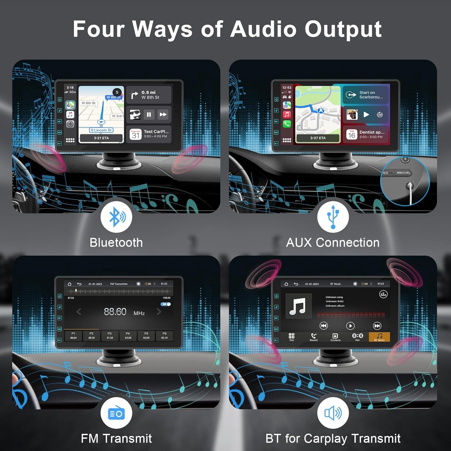 Thebestsvox 7″ wireless Touch Screen Car stereo Apple CarPlay Android GPS Siri