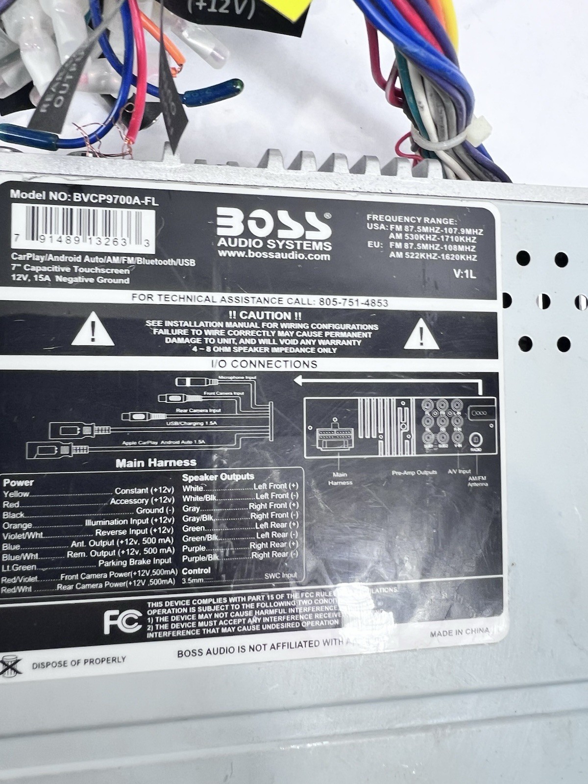 Boss Audio Systems BVCP9700A-FL Touchscreen And Receiver