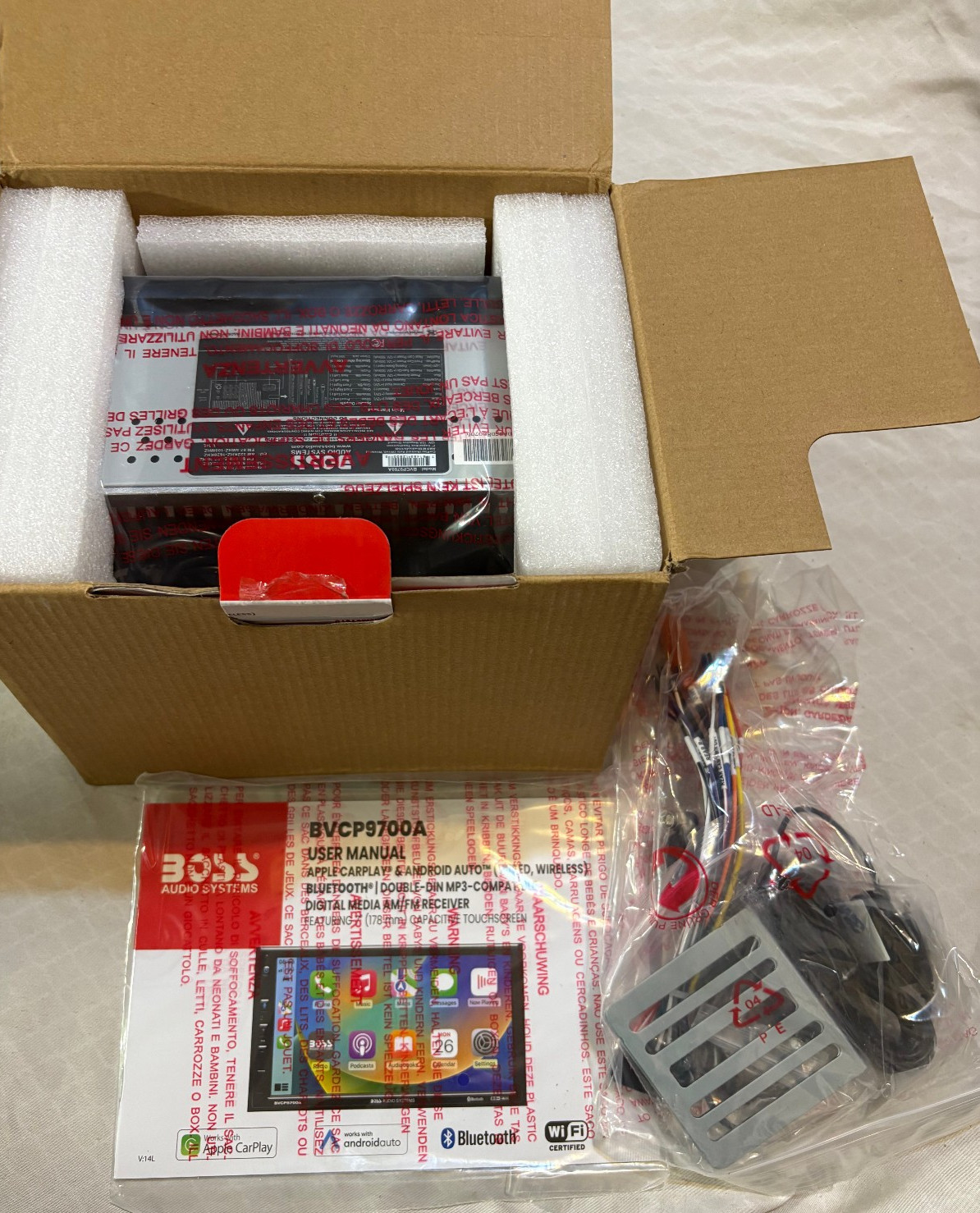 BOSS Audio Systems BVCP9700A Bluetooth Android & Apple CarPlay,Am/Fm Receiver