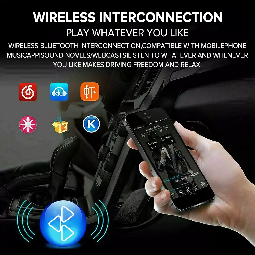 Single Din Car Stereo with Handsfree and App Control Bluetooth Radio USB FM AUX
