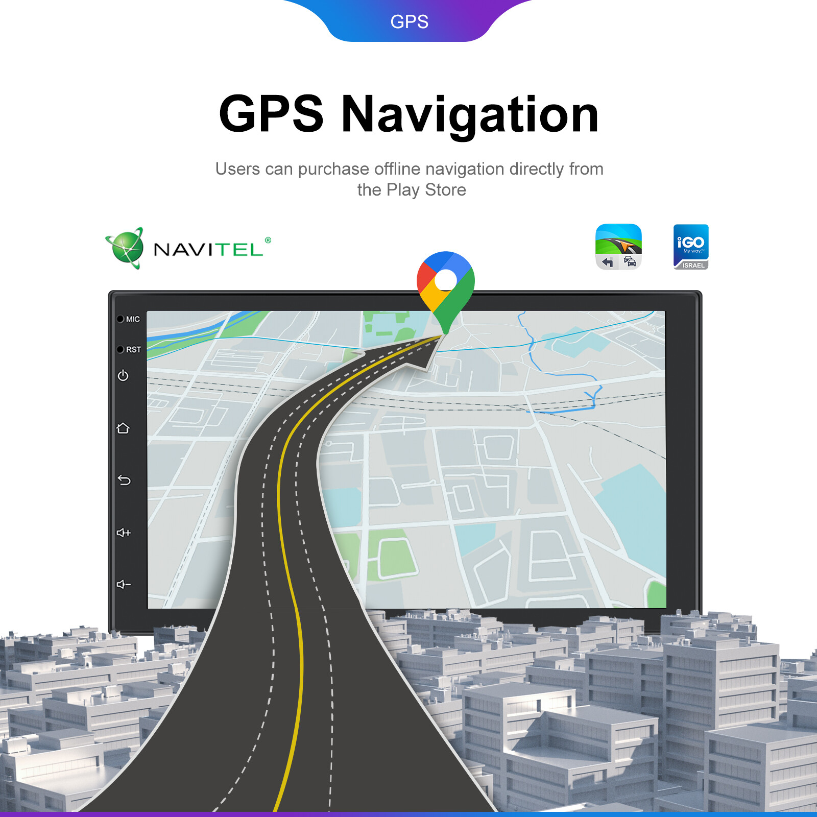 7″ Android 13 Carplay Double 2 Din Car Stereo Radio 4G+64G 8 Core GPS DSP Camera