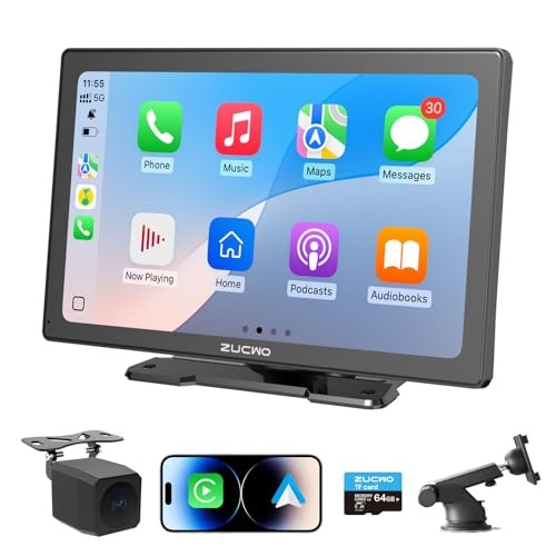 9 Inch Wireless CarPlay Screen for Car & Android Auto – 9 Inch Black