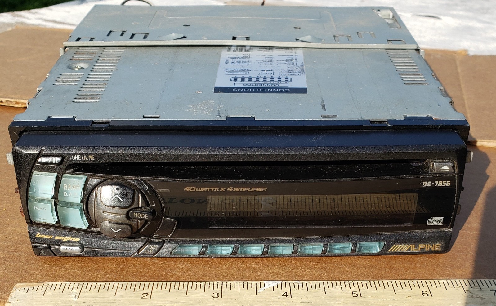 Alpine CDE-7856 Car Stereo Radio CD In Dash Receiver w/ Wire Harness & Sleeve