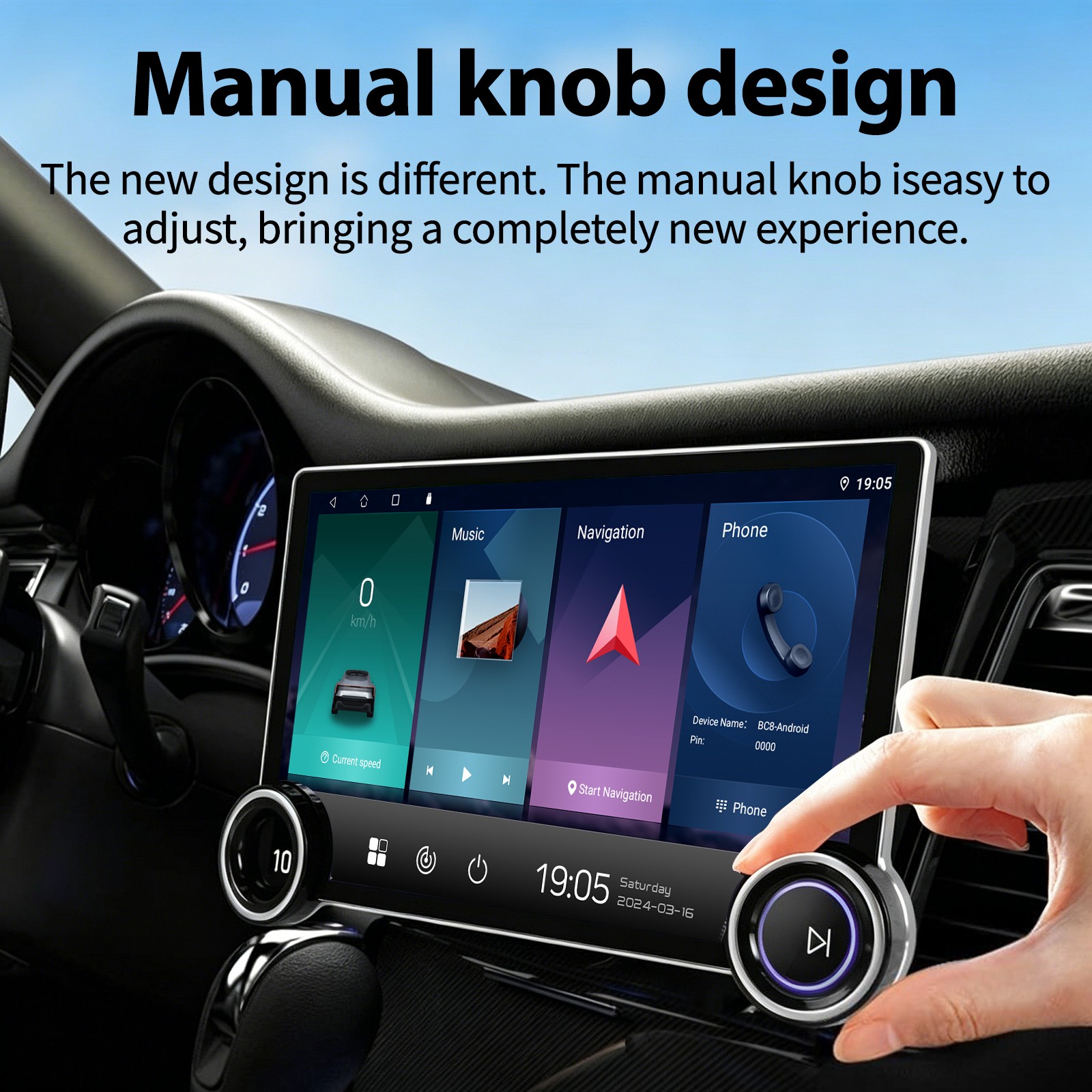10.1″ 2 Din Touch Screen Stereo Bluetooth Radio Apple Carplay Android Auto + Cam