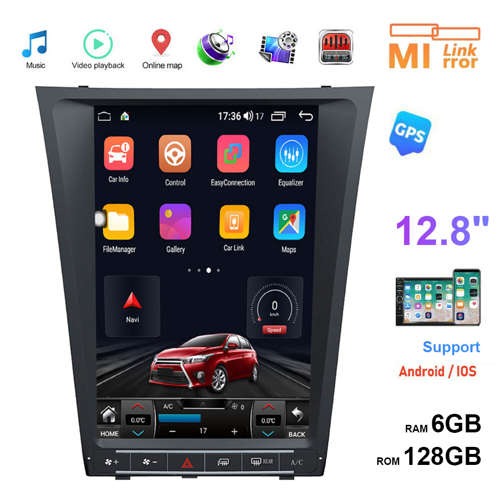 8+128G For Lexus GS300 GS350 GS400 430 Car Stereo Radio Player GPS Android Navi