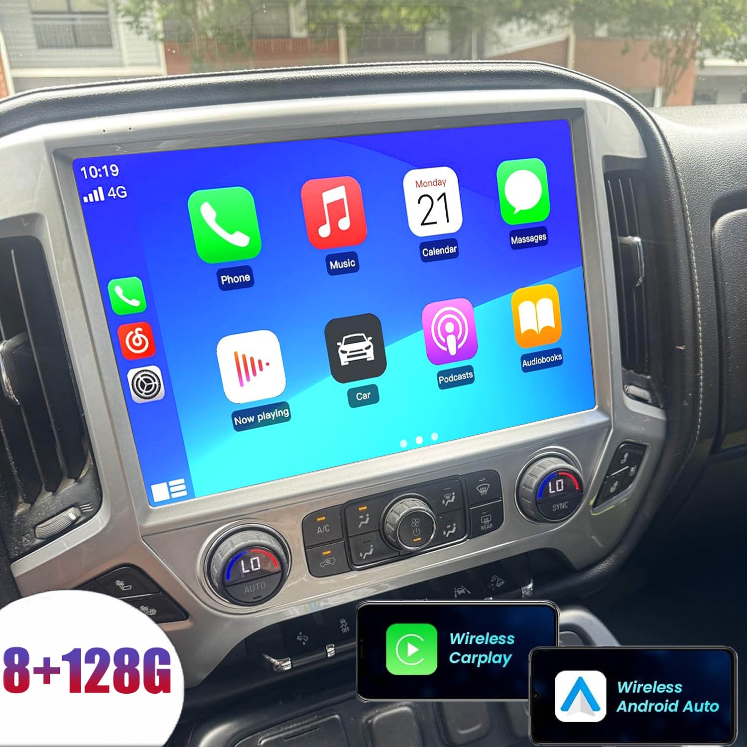 13.1″ 8G+128G Car Radio Stereo CarPlay For Chevy Silverado GMC Sierra 2014-2018