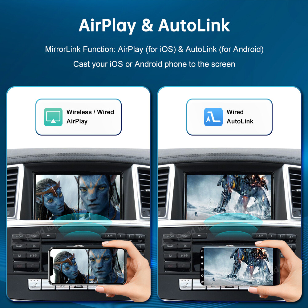 For Mercedes Benz ML350 W166 GL450 X166 Wireless CarPlay Android Auto Interface