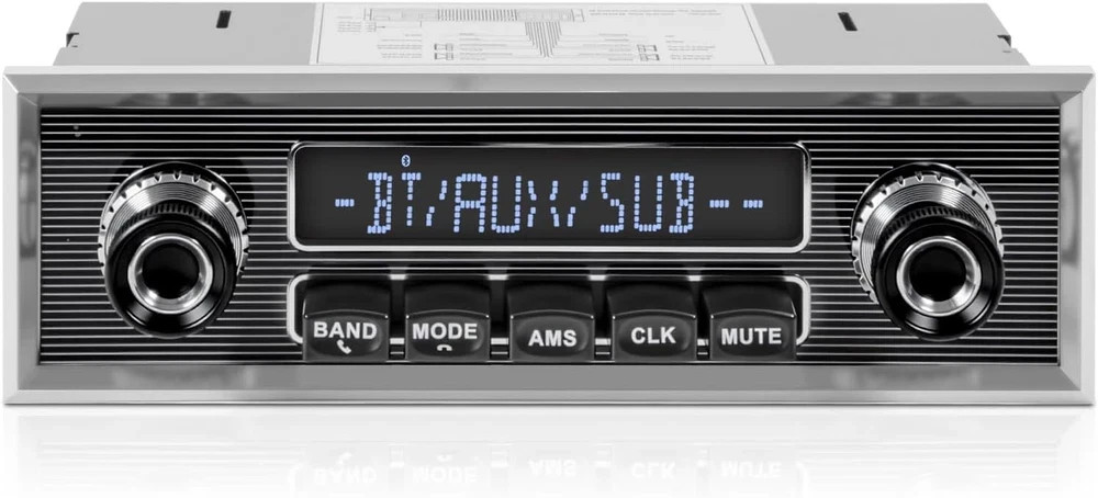 Retro Vintage Radio for Classic Vehicle – Single Din Bluetooth Car Stereo With