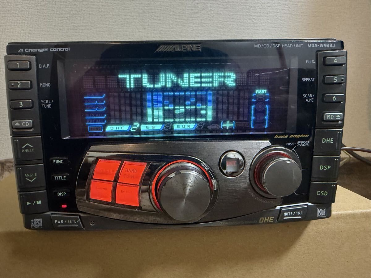 Tested ALPINE MDA-W933J 2DIN CD MD Player Car audio DSP Graphic Equalizer JDM