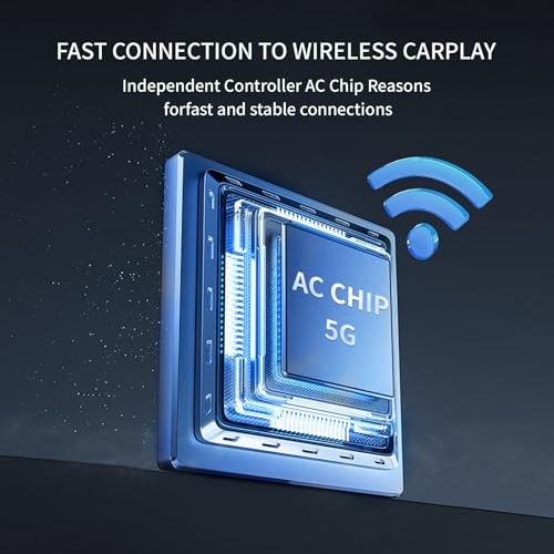Wireless CarPlay/Android Auto 360 ° Rotation Mini Plug and Play Black