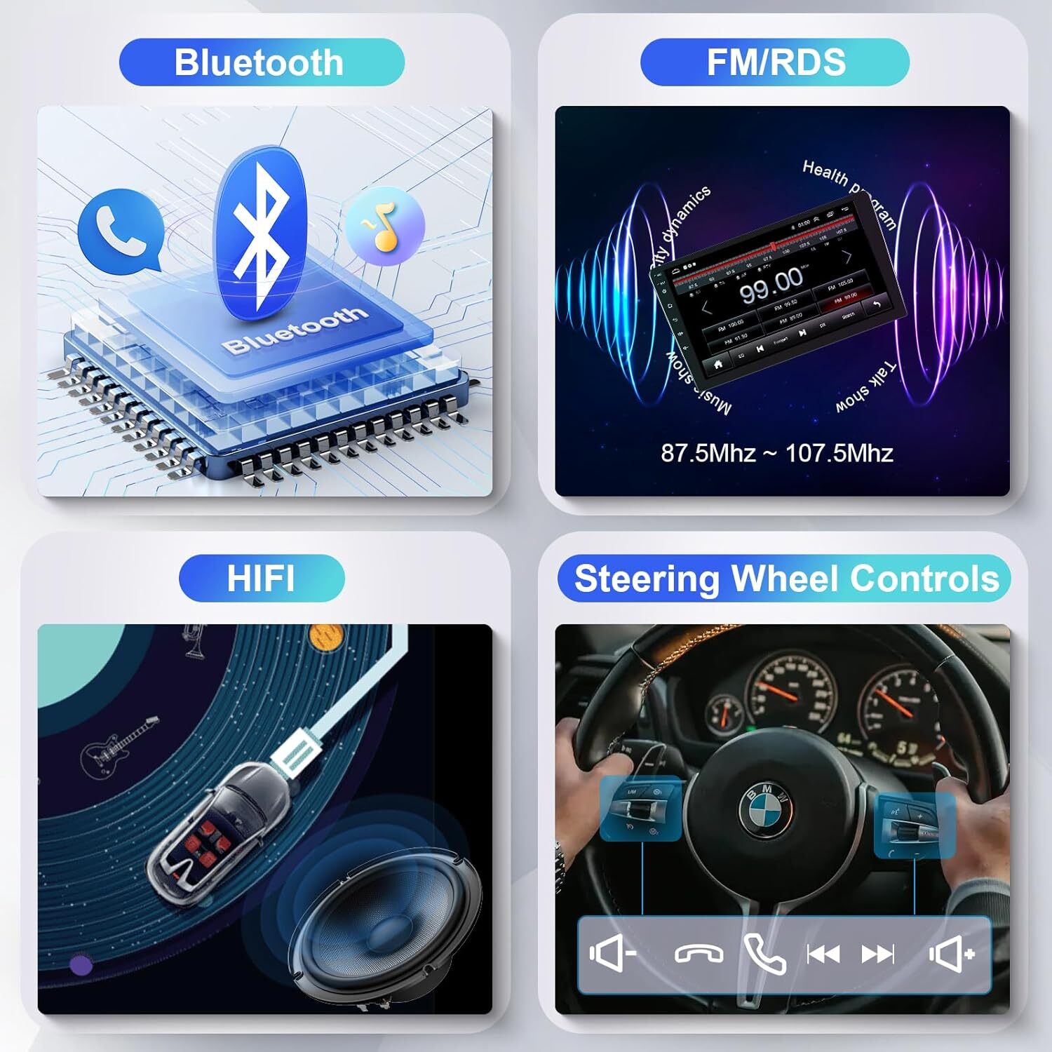 2+32G Carplay Car Stereo GPS Radio For Toyota Tundra 2007-2013 Sequoia 2008-2019