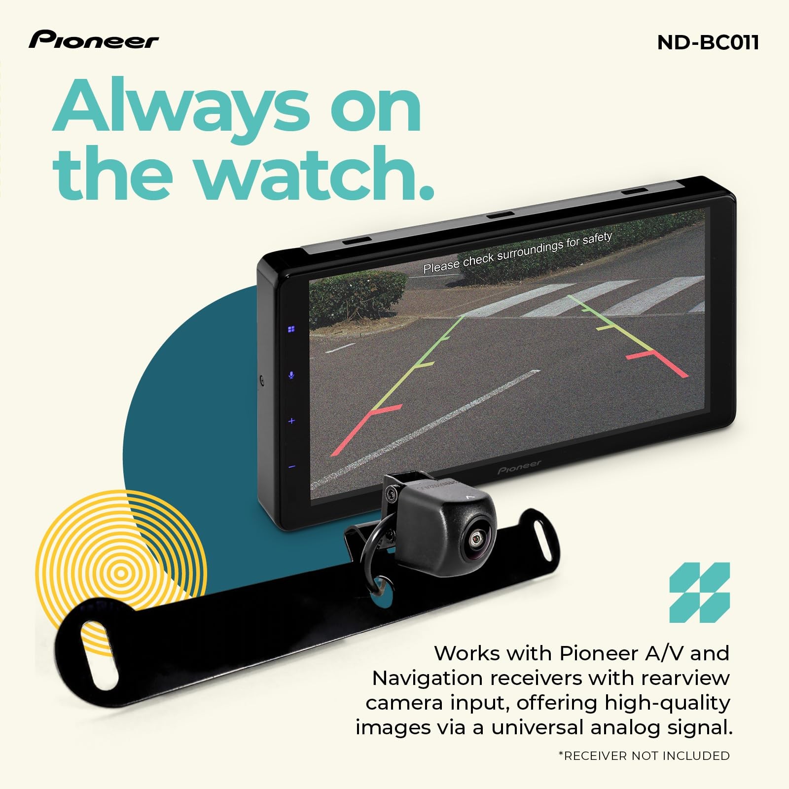 ND-BC011 Rear View Backup – NTSC Universal with Selectable Front View, 155° W…