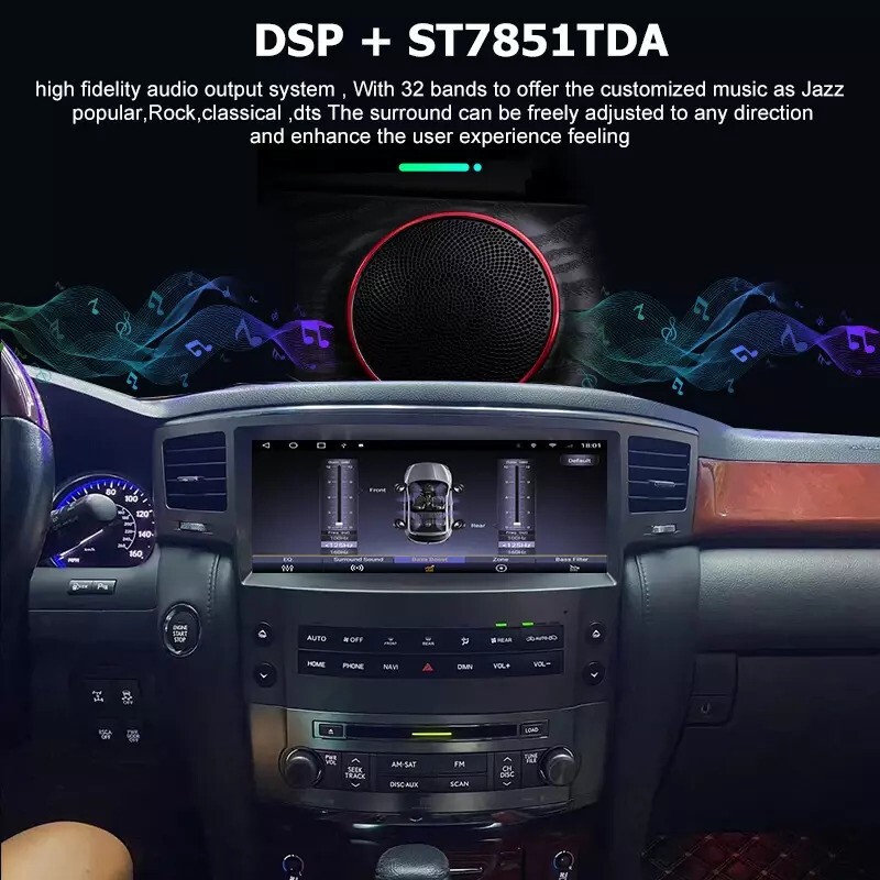 12.5″ Car Stereo Radio Auto Android Carplay 4+32GB For 2007-2015 Lexus LX570