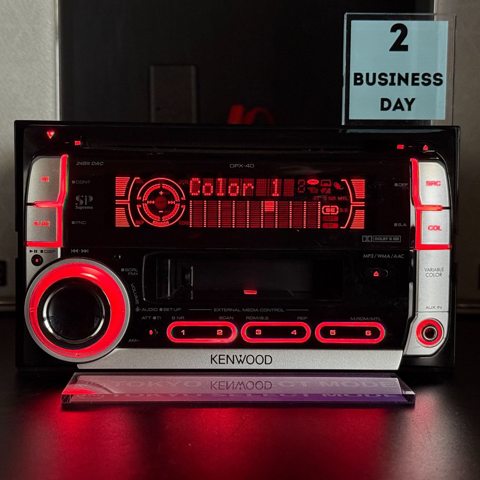 Kenwood DPX-40 2DIN CD Cassette Player Car Stereo Bluetooth JDM Tested Stock