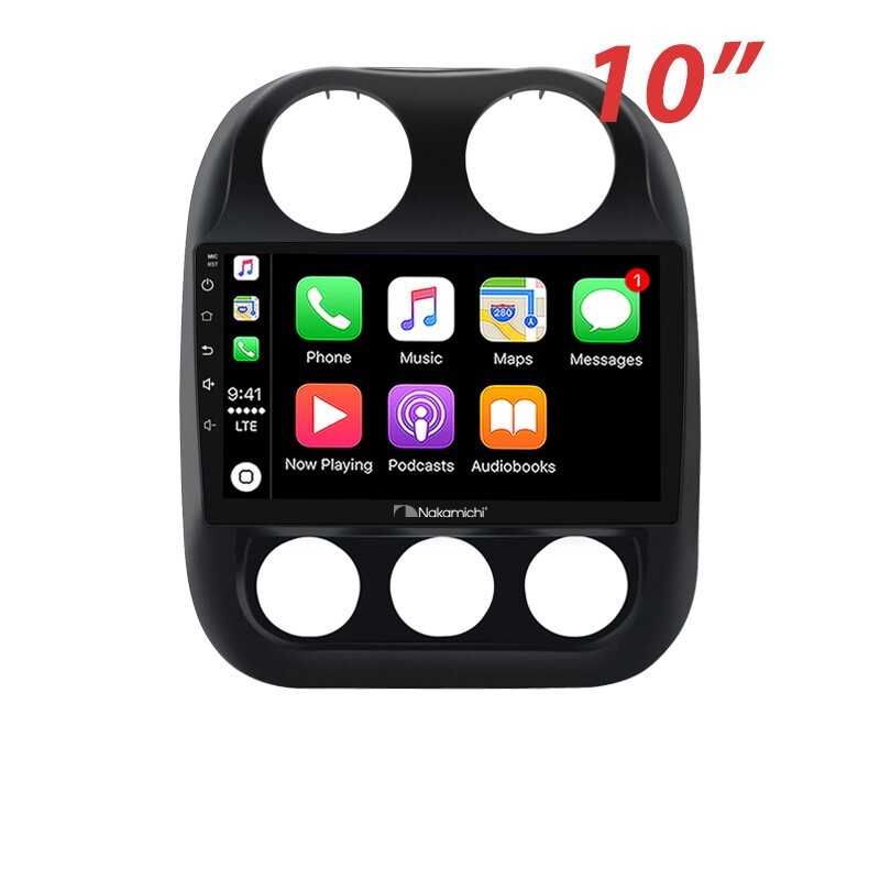 10″ Wireless CarPlay Android Auto Nakamichi BT Radio For Jeep Patriot 2009-16 SO