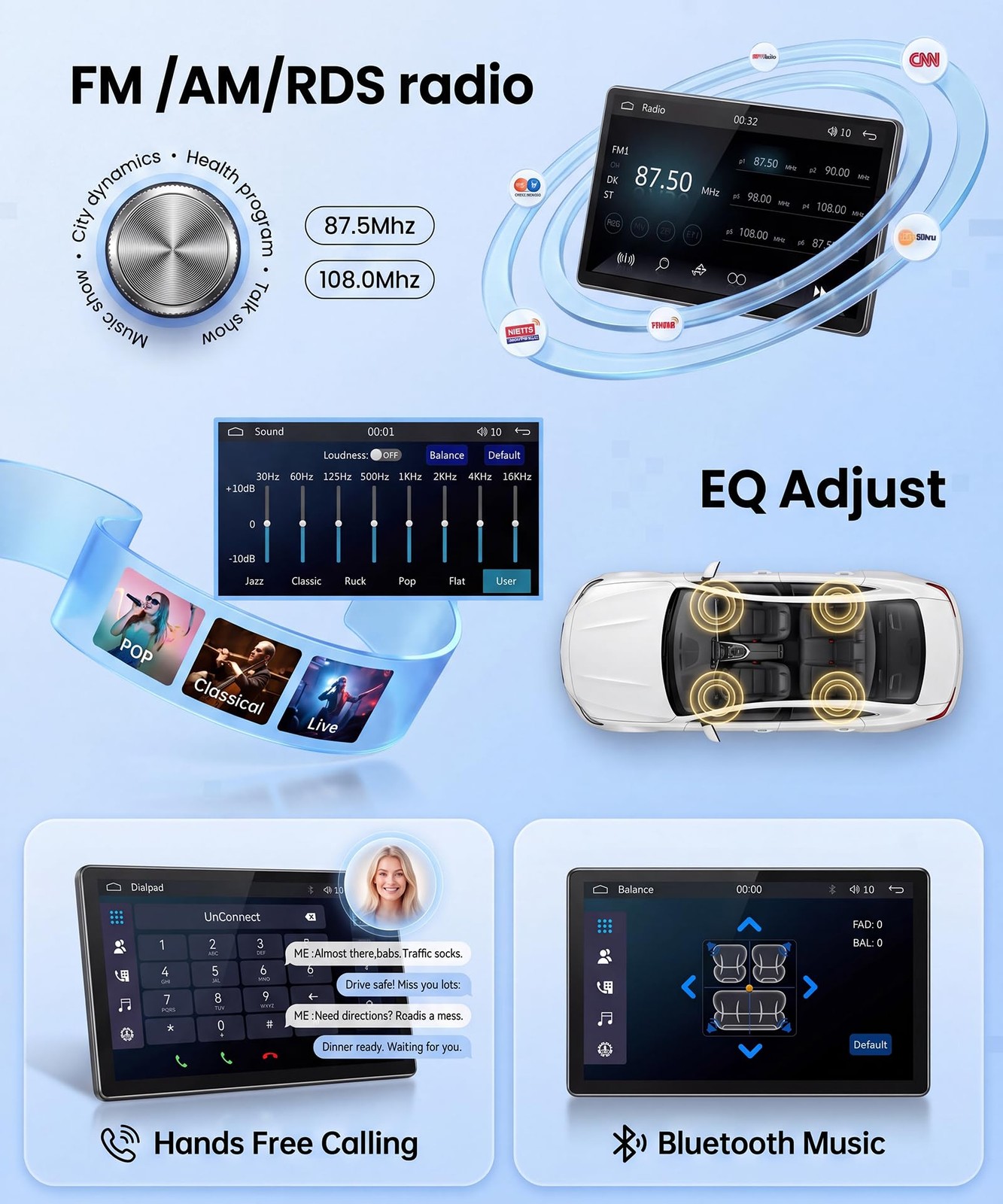 KYNNT 7 Inch Single DIN Flip Out Car Stereo with Wireless CarPlay & Android A…