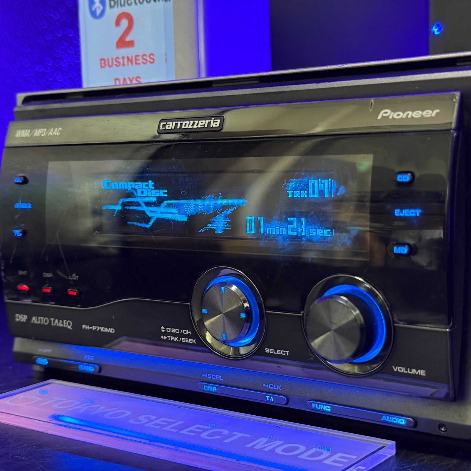 Carrozzeria Pioneer FH-P710MD 2DIN CD MDLP Player w/CD-IB10 iPod Adapter Tested