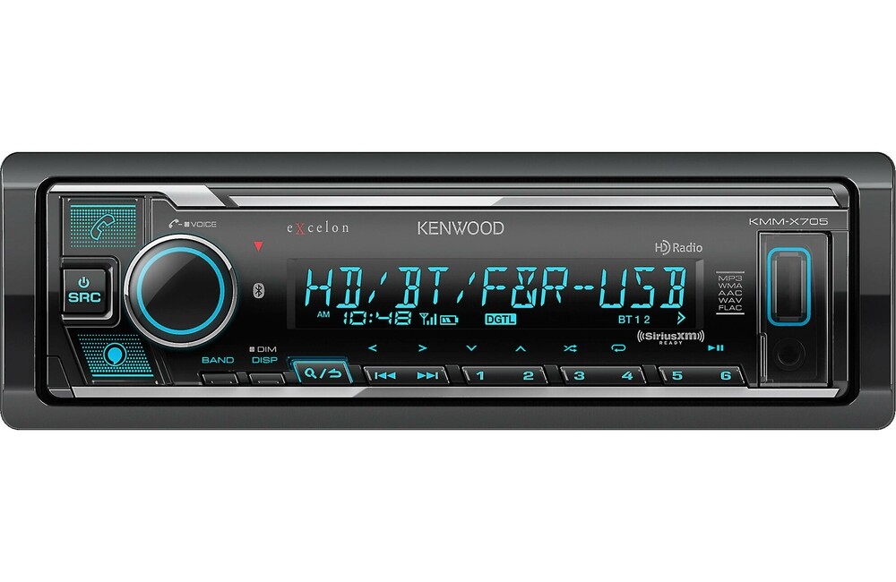 Kenwood KMM-X705 Single-DIN Digital Multimedia Receiver with Bluetooth