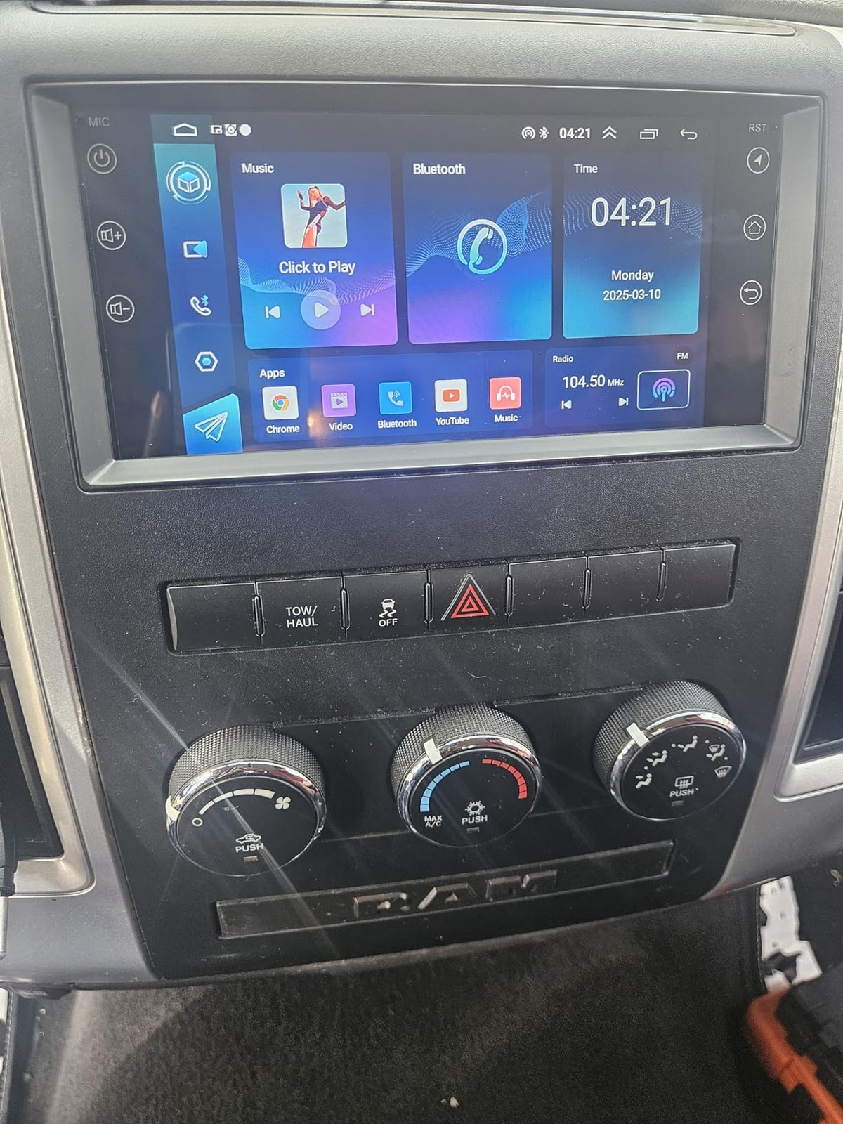 7″ Android Screen Carplay Car GPS Stereo Radio For Jeep Wrangler Dodge Chrysler