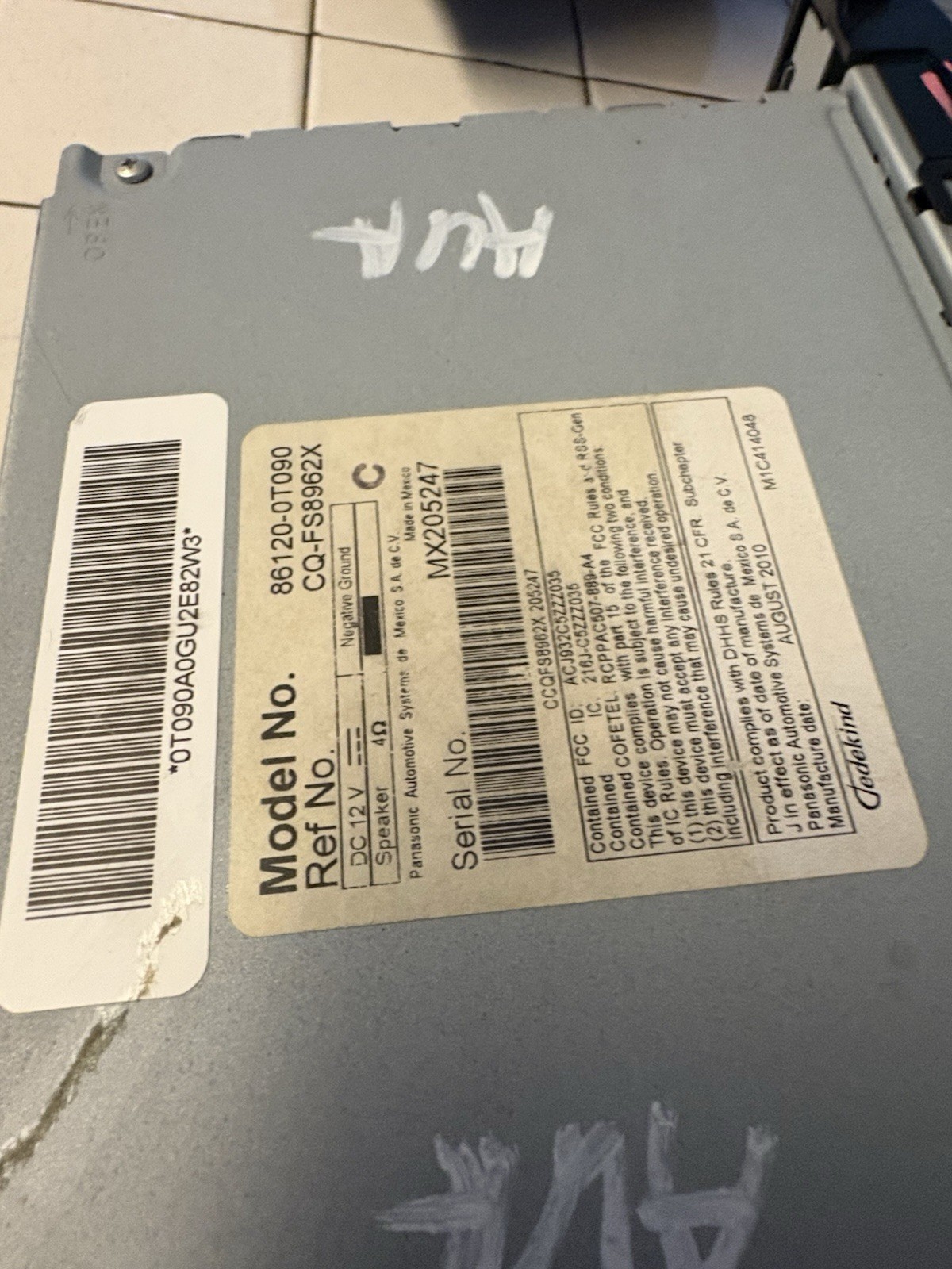 Toyota Venza 2010 2011 2012 Factory Stereo 6 Disc CD Player OEM Radio 861200T090