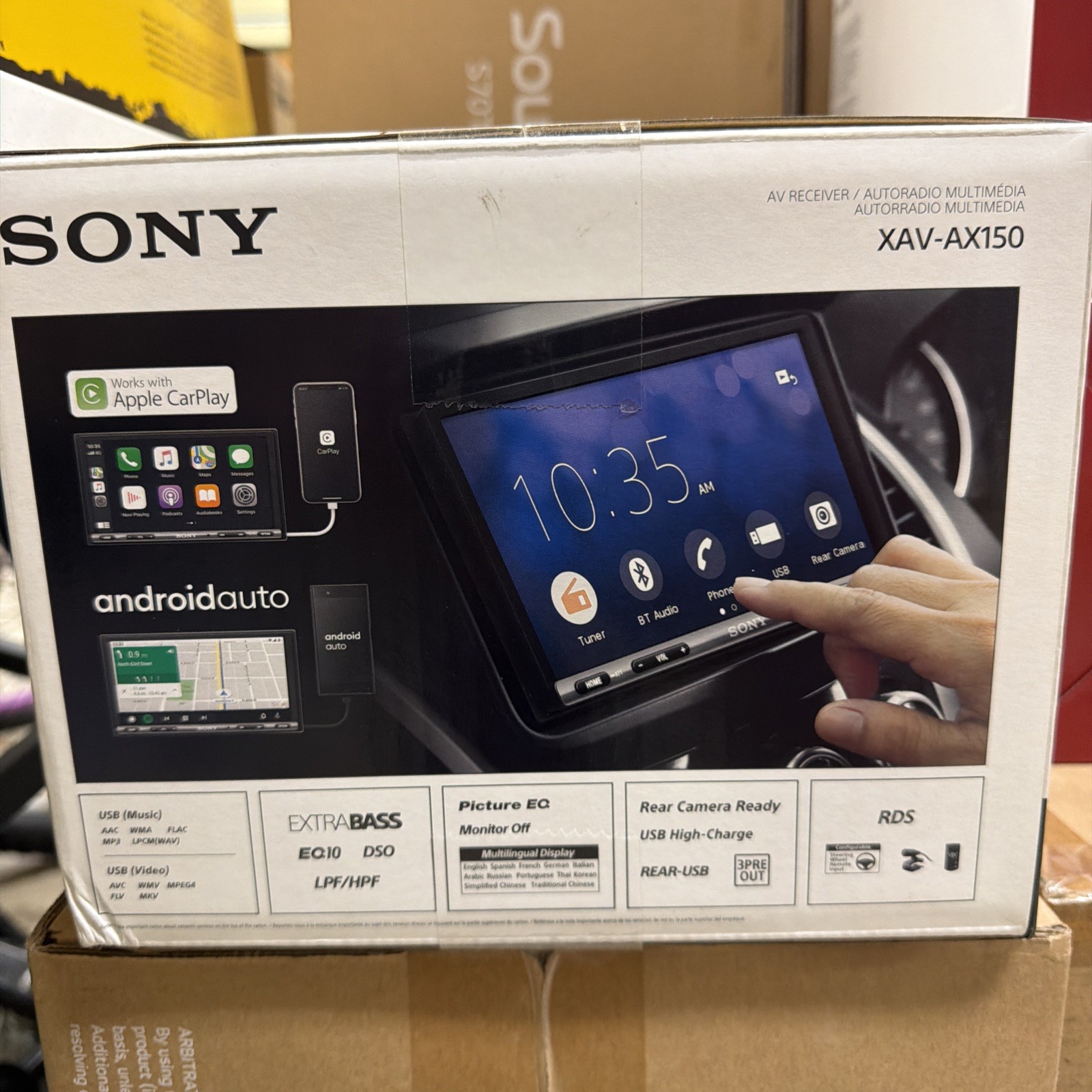 SONY XAV-AX150 6.95″ Apple CarPlay Android Auto AV Digital Media Receiver NEW