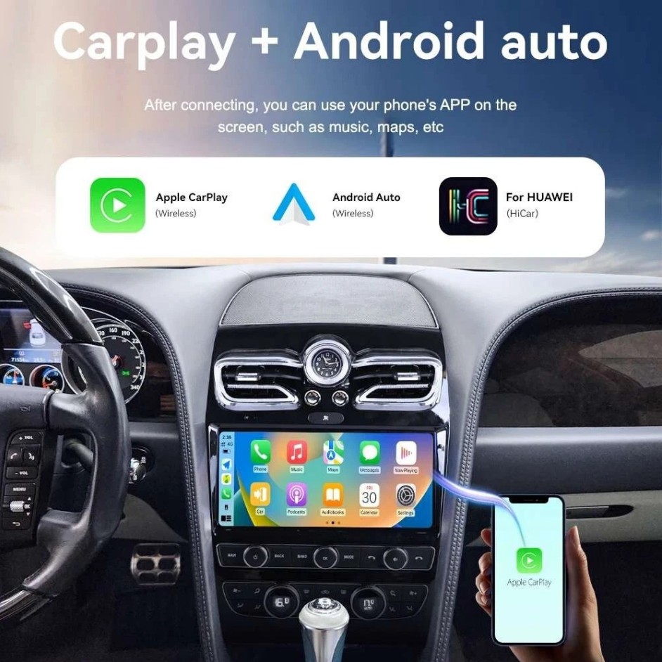 10″ 64GB Stereo Radio Carplay For Bentley Flying Spur Continental GT 2005-2019