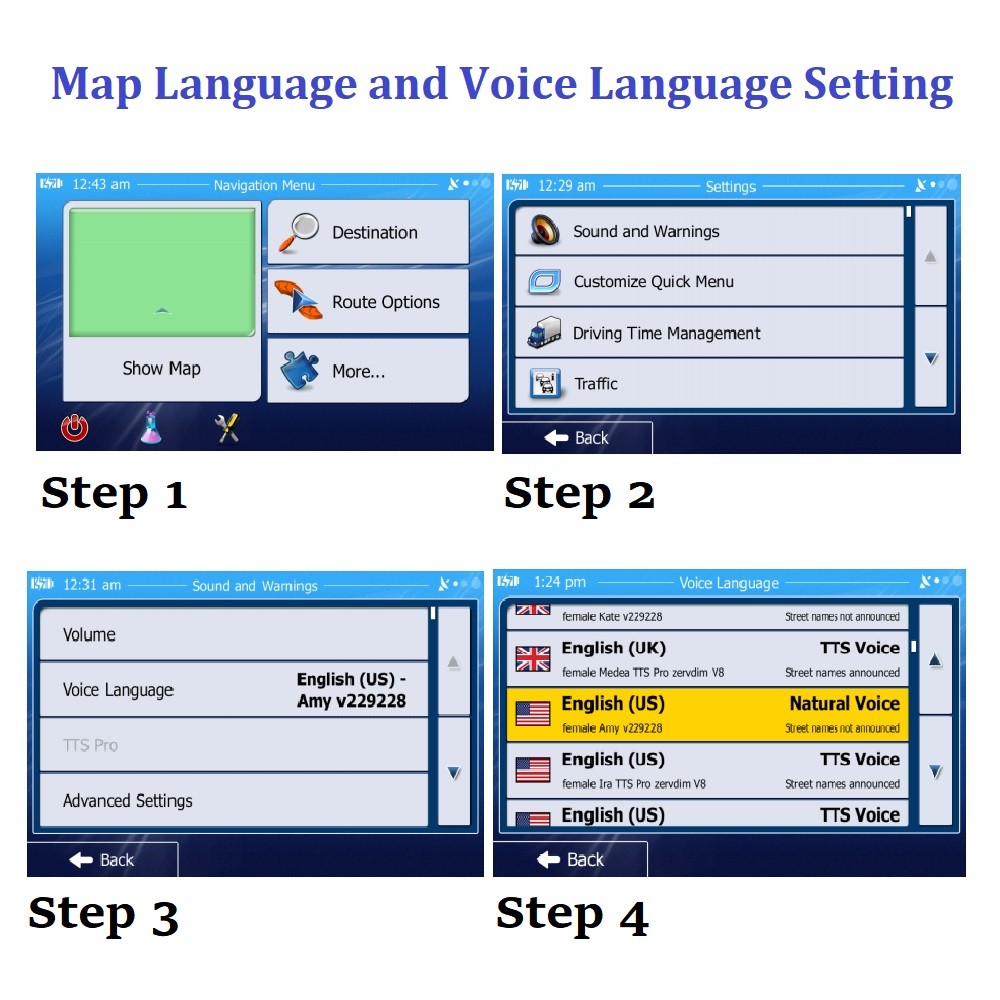 Gps Navigation for Car/Truck Touch Screen Maps w/ Spoken Direction 7″ Screen