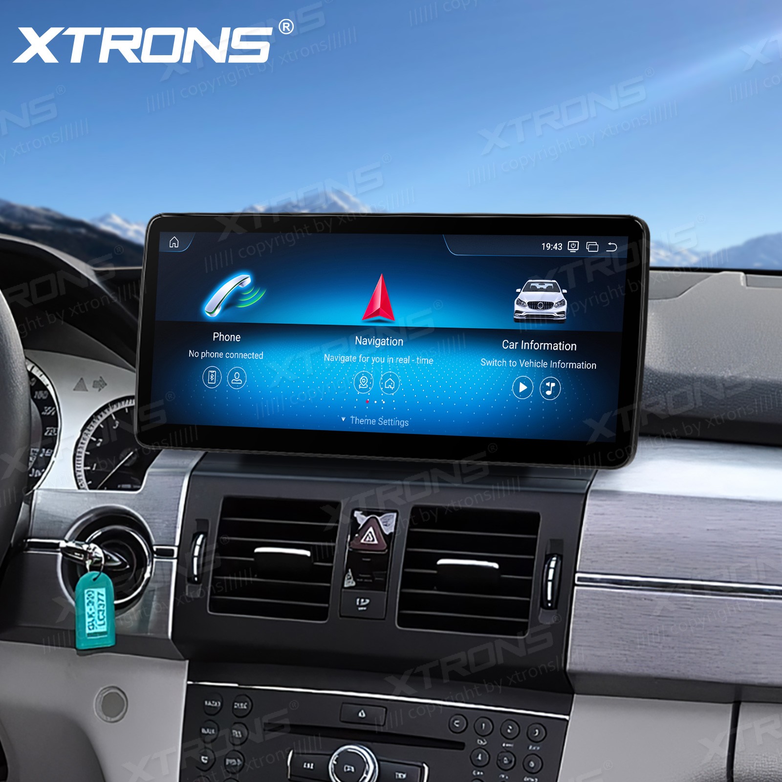 Qualcomm 662 Android 14 for Mercedes GLK X204 12.3″ 2K Screen 8GB 128GB 4G Wi-Fi